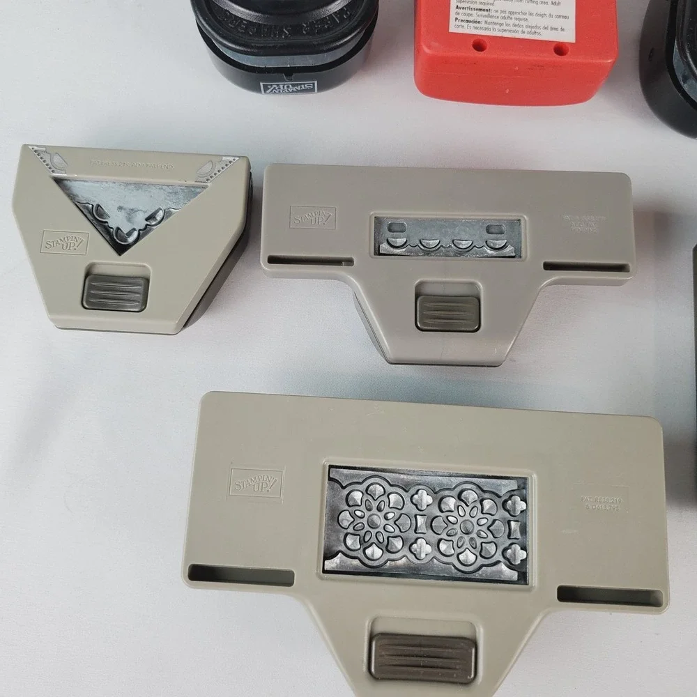 Stampin Up Paper Shapers Punch Mixed Lot Of 9 (1 Marvy Uchida) Crafting Punches